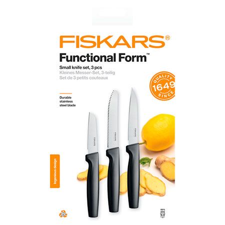 Набір ножів для чищення продуктів Fiskars Functional Form Small Knife Set (1057561)