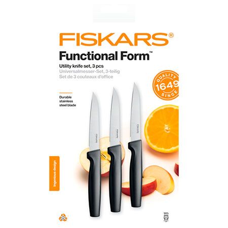 Набор ножей для корнеплодов Fiskars Functional Form Utility Knife Set (1057563)
