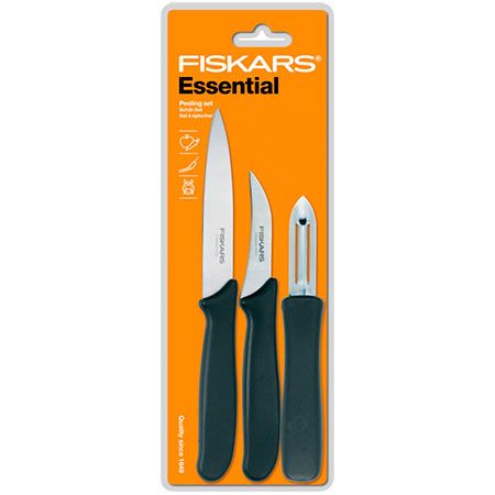 Набор ножей для чистки продуктов Fiskars Essential Peeling Knife Set (1024162)